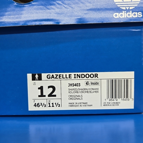 New Adidas Gazelle Indoor \'Shadow Red Green\' JH5403 Men\'s Shoes Size 12 main image 4